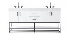 Elegant VF29272DWH - Vanity Cabinet 4Dr 2Dw 72x21.5x34 White