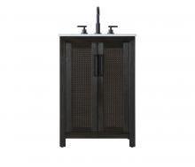 Elegant VF29524CO - Vanity Cabinet 2Dr 24x21.5x35 Chocolate Oak