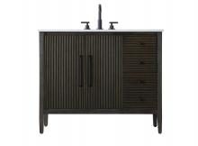 Elegant VF29642CO - Vanity Cabinet 2Dr 3Dw 42x21.5x35 Chocolate Oak