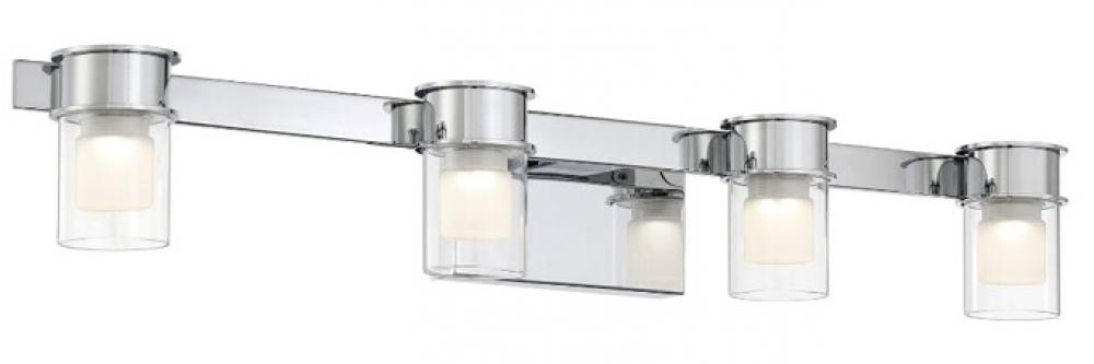 HERALD SQUARE - 4 LIGHT LED BATH CHROME