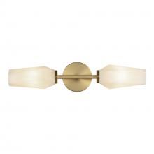 Alora Lighting WV424720BGOP - Krysta 20-in Brushed Gold/Opal Glass 2 Lights Wall Vanity