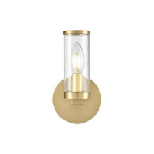 Alora Lighting WV309001NBCG - Revolve Clear Glass/Natural Brass 1 Light Wall/Vanity