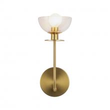 Alora Lighting WV515205BGCL - Sylvia 5-in Brushed Gold/Clear Glass 1 Light Wall Vanity