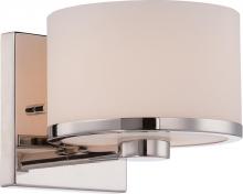 Nuvo 60/5471 - Celine - 1 Light Vanity with Satin White Glass - Polished Nickel Finish