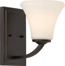 Nuvo 60/6301 - Fawn - 1 Light Vanity with Satin White Glass - Mahogany Bronze Finish