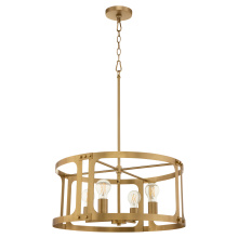Quorum 8231-4-47 - COLBURN 4 LIGHT PENDANT - BRUSHED BRASS