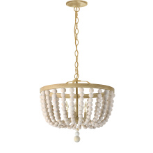 Dainolite BGT-163P-VW - 3 Light Vintage White Beaded Pendant