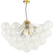 Dainolite CLZ-3612C-AGB - 12 Light Aged Brass Chandelier w/ Clear Spiral Glass