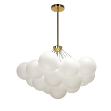 Dainolite MLS-274C-AGB-FR - 4 Light Aged Brass Chandelier w/ Frosted Glass