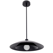 Dainolite PIM-171P-MB - 1 Light Pendant in Aged Brass w/ Matte Black Metal Shade