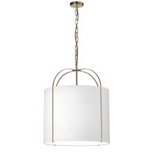 Dainolite QCY-221P-GLD-WH - 3LT Incandescent Pendant, GLD w/ WH Shade