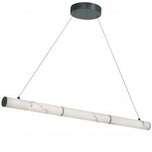 Dainolite RBN-4030HP-MB-ALB - 30W Matte Black Horizontal Pendant w/ Alabaster Diffuser