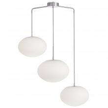 Dainolite RCL-323P-PC - 3LT Pendant, PC w/ WH Opal Glass