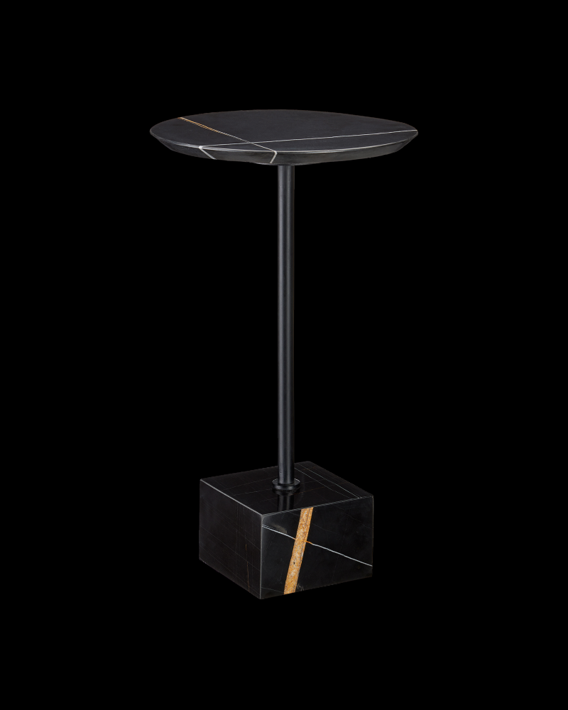 Prado Black Marble Drinks Table