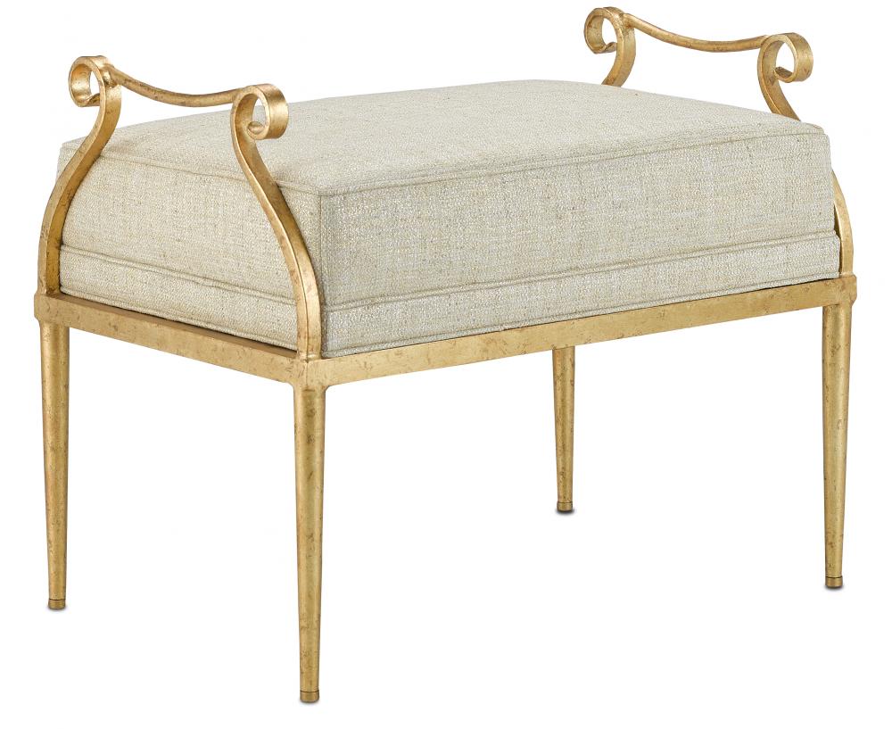 Genevieve Shimmer Gold Ottoman