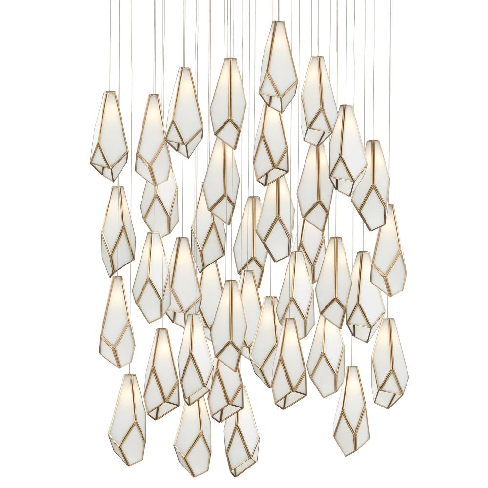 Glace White 36-Light Multi-Drop Pendant