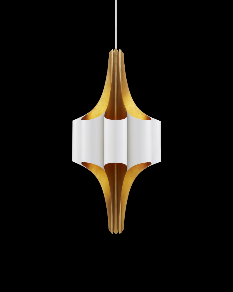 Concordia White & Gold Chandelier