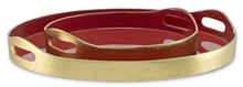 Currey 1200-0362 - Riya Red Tray Set of 2