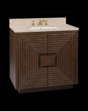 Currey 3800-0011 - Morombe 36" Cocoa Travertine Vanity with Rectangular Undermount Sink