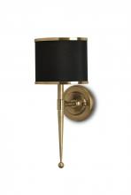 Currey 5021 - Primo Black Brass Wall Sconce